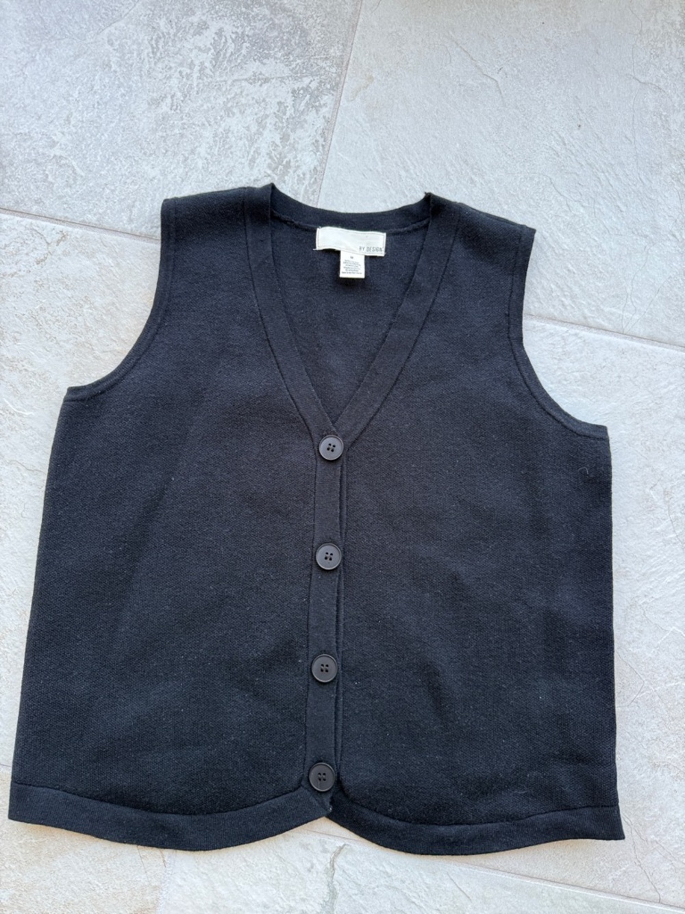 Women's Black Button-Front Knit Vest by J.Crew